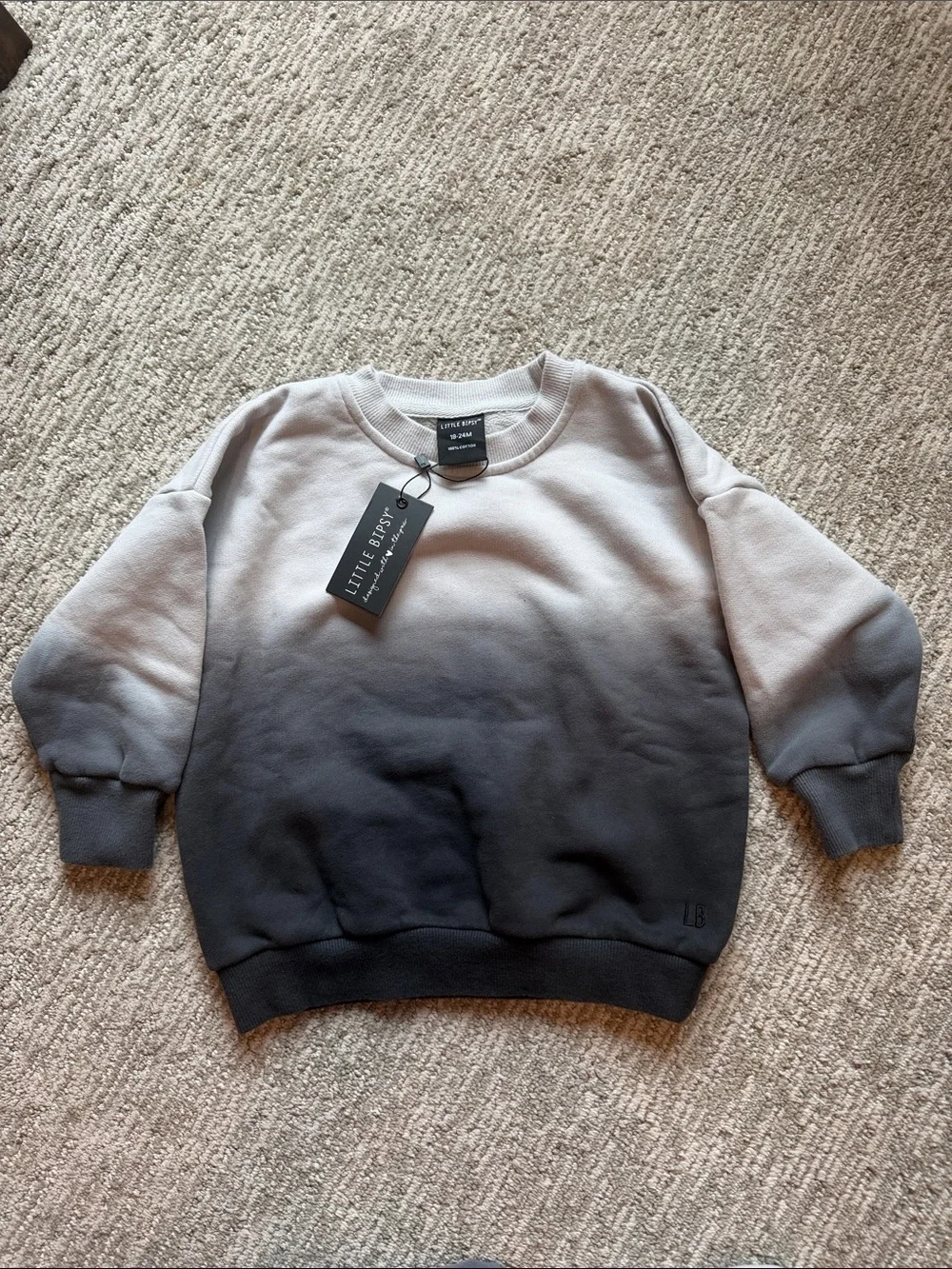 Little Bipsy Ombre Gray & Charcoal Kids Jogger Set